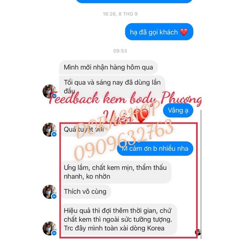 Kem body sữa chua M'White