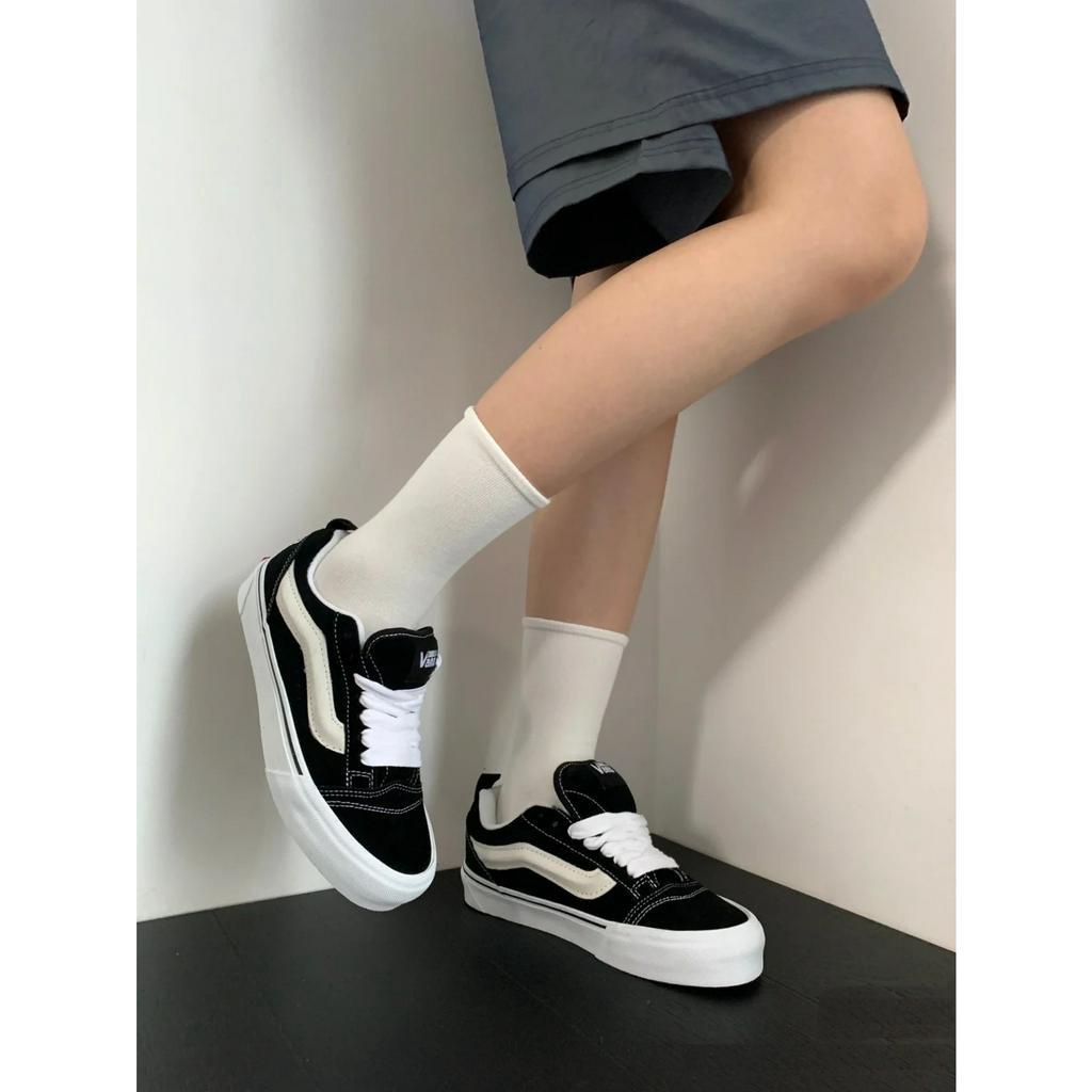 Vans knu skool black white chính hãng chuẩn full box