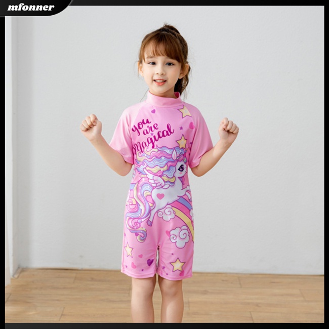 Bộ Đồ Bơi Một Mảnh Không Thấm Nước In Hoạt Hình Dễ Thương Cho Bé Từ 3-11 Tuổi