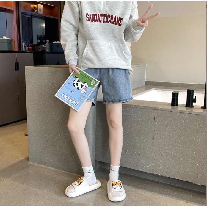 Dép bánh mì chao nam nữ Dép nữ đi trong nhà quai ngang siêu êm chân