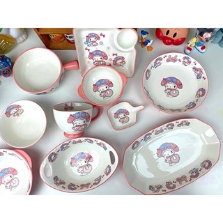 Bộ đồ ăn tô,bát,đĩa,... gốm sứ in hình My Melody đáng yêu, dễ thương