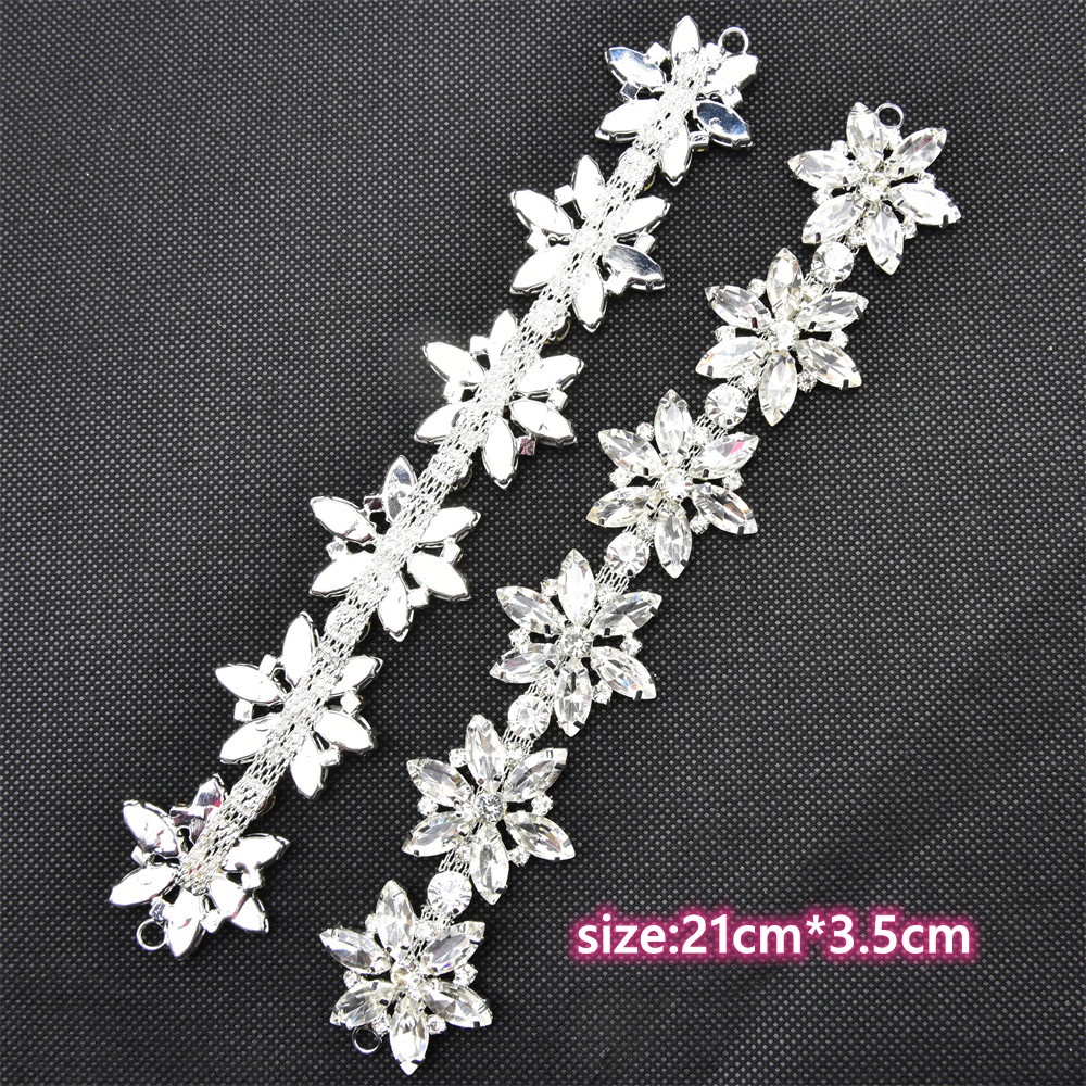 Kính Đá Pha Lê Trong Suốt Đính Đá Hình Hoa Xinh Xắn Trang Trí Quần Áo/ Thắt Lưng