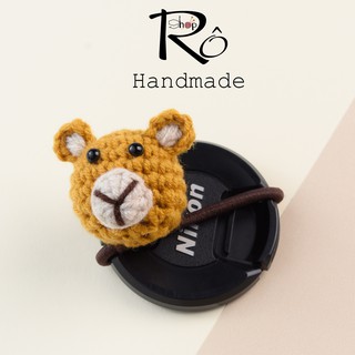 Dây cột tóc đẹp, dễ thương hình gấu bằng len, cột tóc Handmade [Hàng sẵn- Ảnh thật]