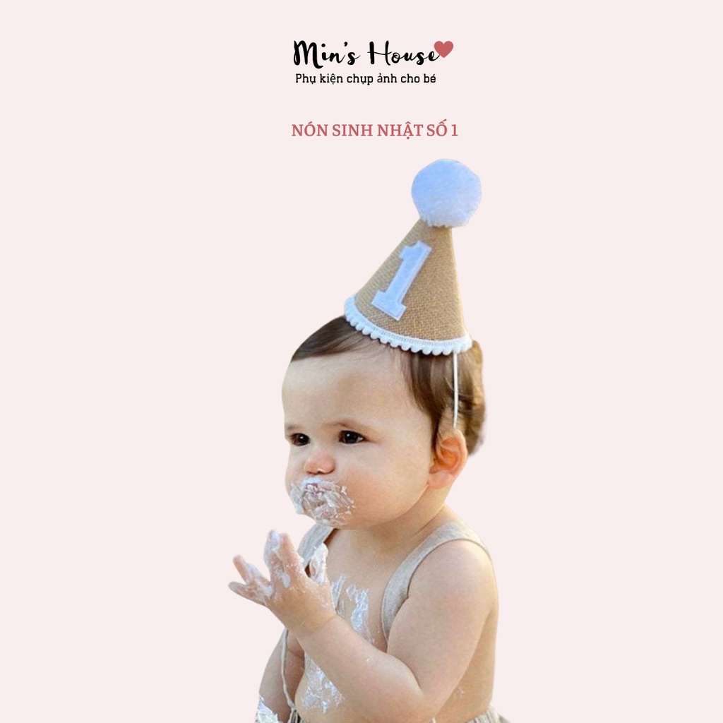 Nón Sinh Nhật Số 1, 2, 3, 4 Cho Bé