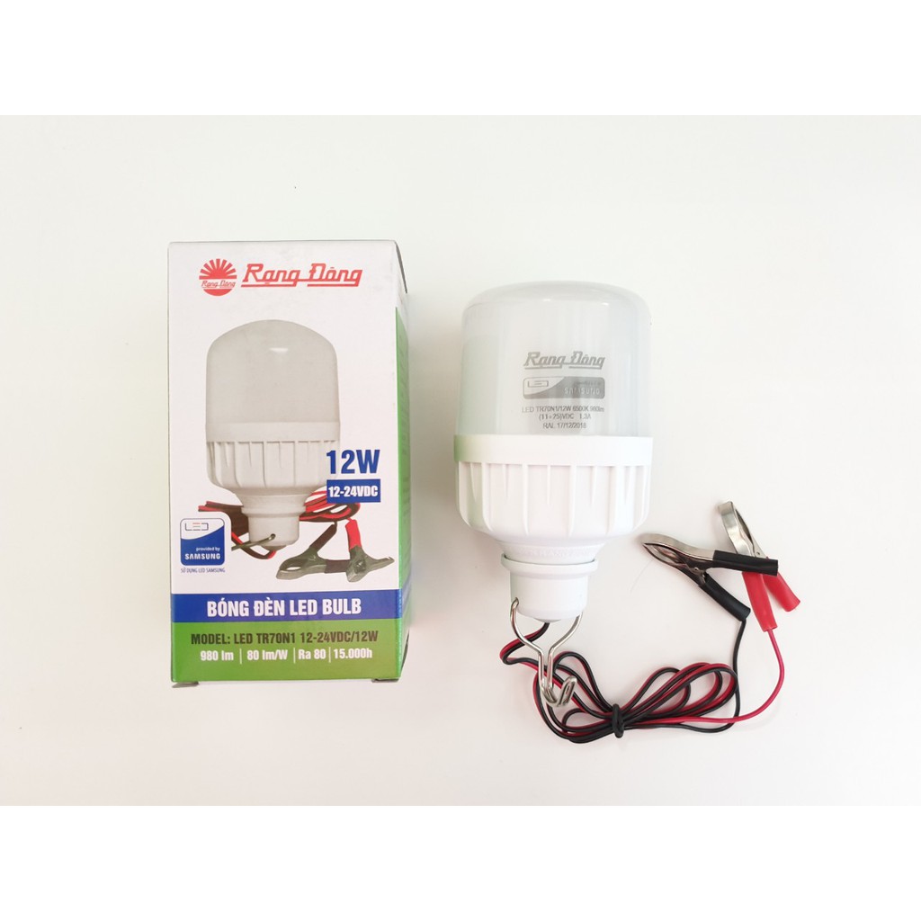 Bóng LED Trụ Kẹp Bình V DC / 12W Rạng Đông Chip Led Samsung