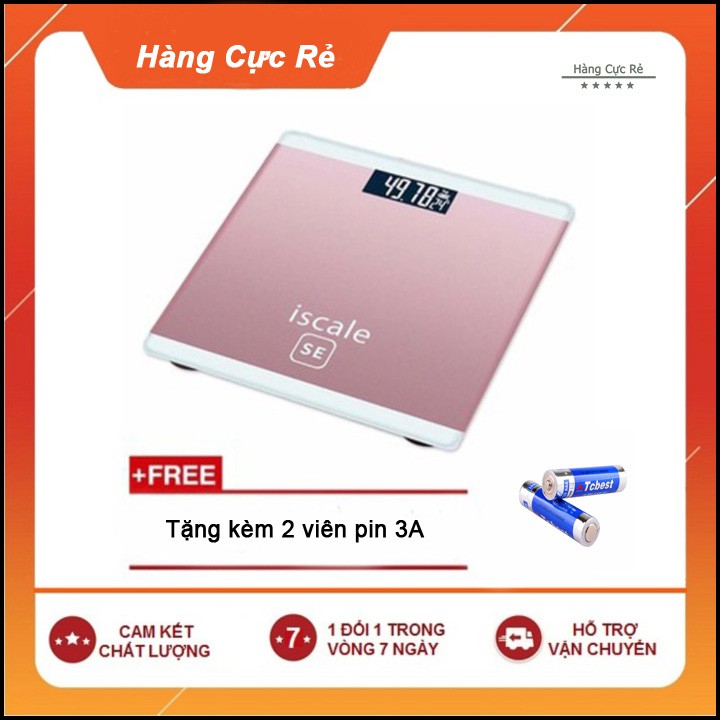 Cân sức khỏe điện tử 180kg, có màn hình LCD HCR, đo được nhiệt độ phòng, mặt kính siêu cường lực