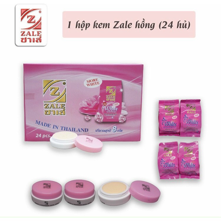 KEM DƯỠNG TRẮNG DA ZALE HỒNG 8G - 01 HỘP 24 HỦ