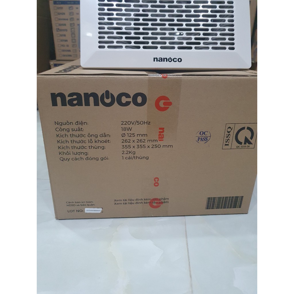 Quạt hút âm trần nối ống Nanoco NCV2020-C