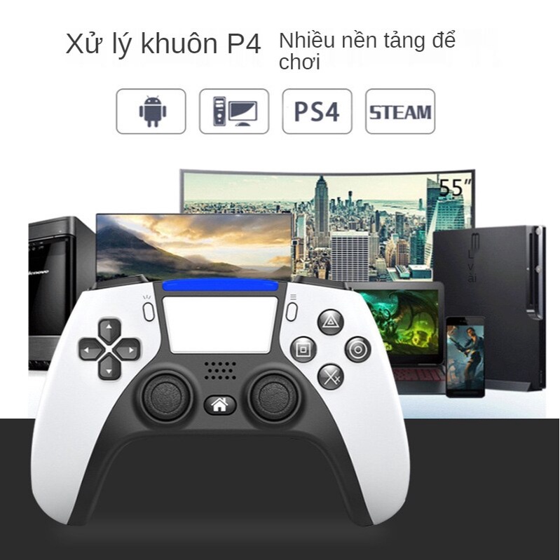 Tay Cầm Chơi Game Không Dây Bluetooth 4.0 Với Chế Độ Rung Kép Cho Ps4