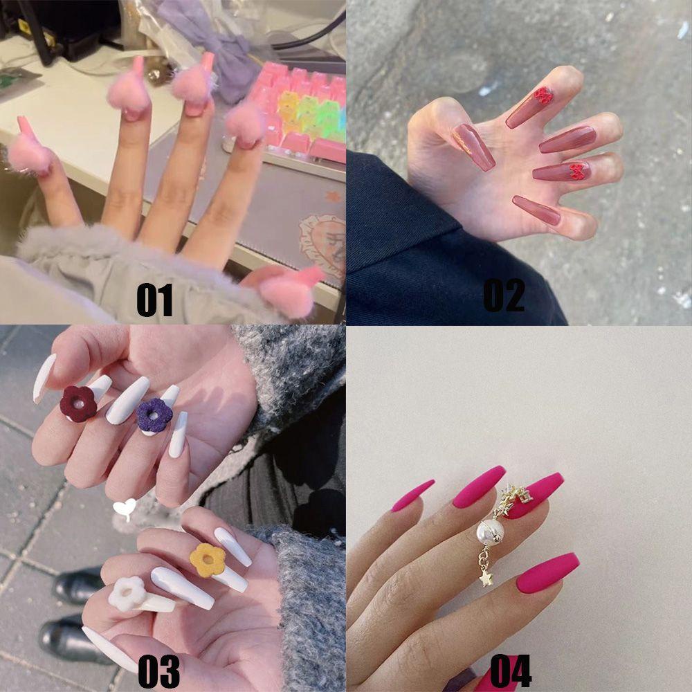 Hộp 24 Móng Tay Giả Trang Trí Nghệ Thuật