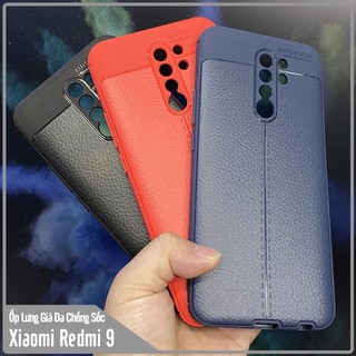Ốp lưng cho Xiaomi Redmi 9 Giả da chống sốc Auto Focus