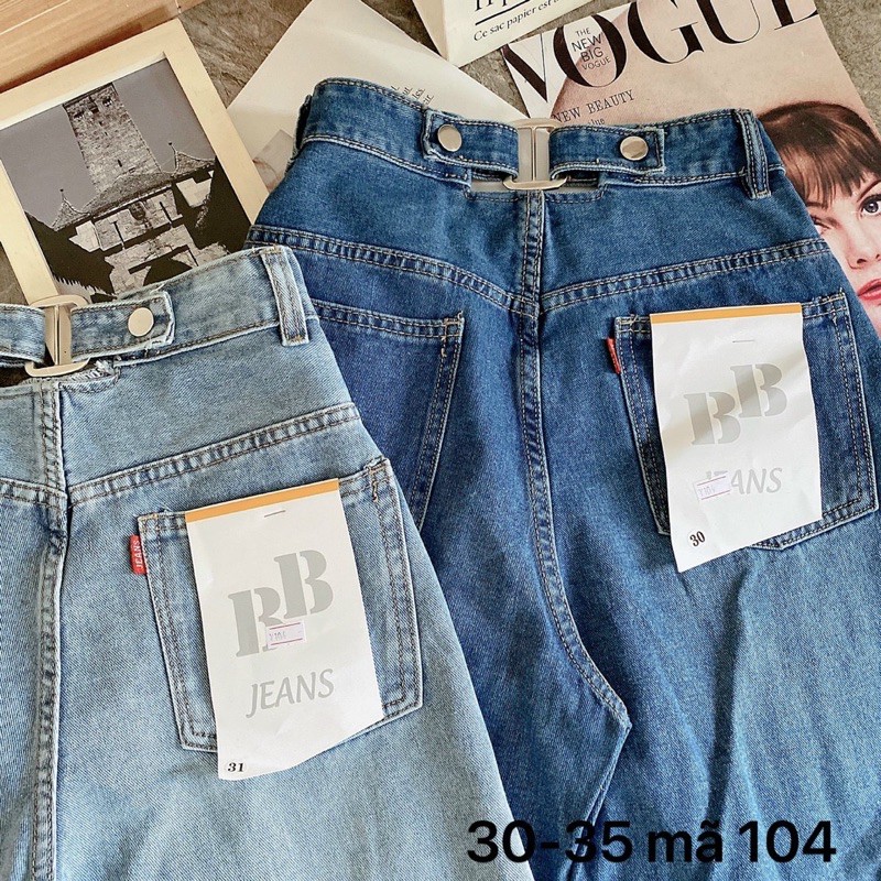 Quần baggy jean nữ 🚛 FREESHIP 🚛 Quần baggy jean nữ size đại lưng kiểu từ 55kg đến 80kg hàng VNXK MS104 Bigsize 2KJean