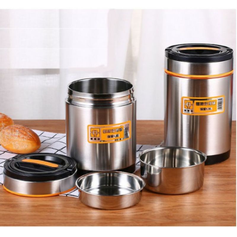 CaMen Hộp Đựng Cơm Inox 304 3 ngăn 2 Lớp Chống Tràn Đổ Giữ Nhiệt Trên 6H 1900ml | BigBuy360 - bigbuy360.vn