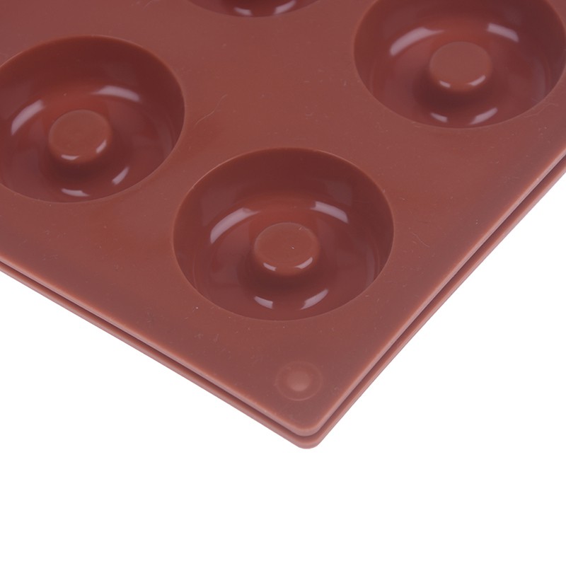 Khuôn silicone 18 ngăn tạo hình bánh donut mini xinh xắn dùng trang trí bánh quy