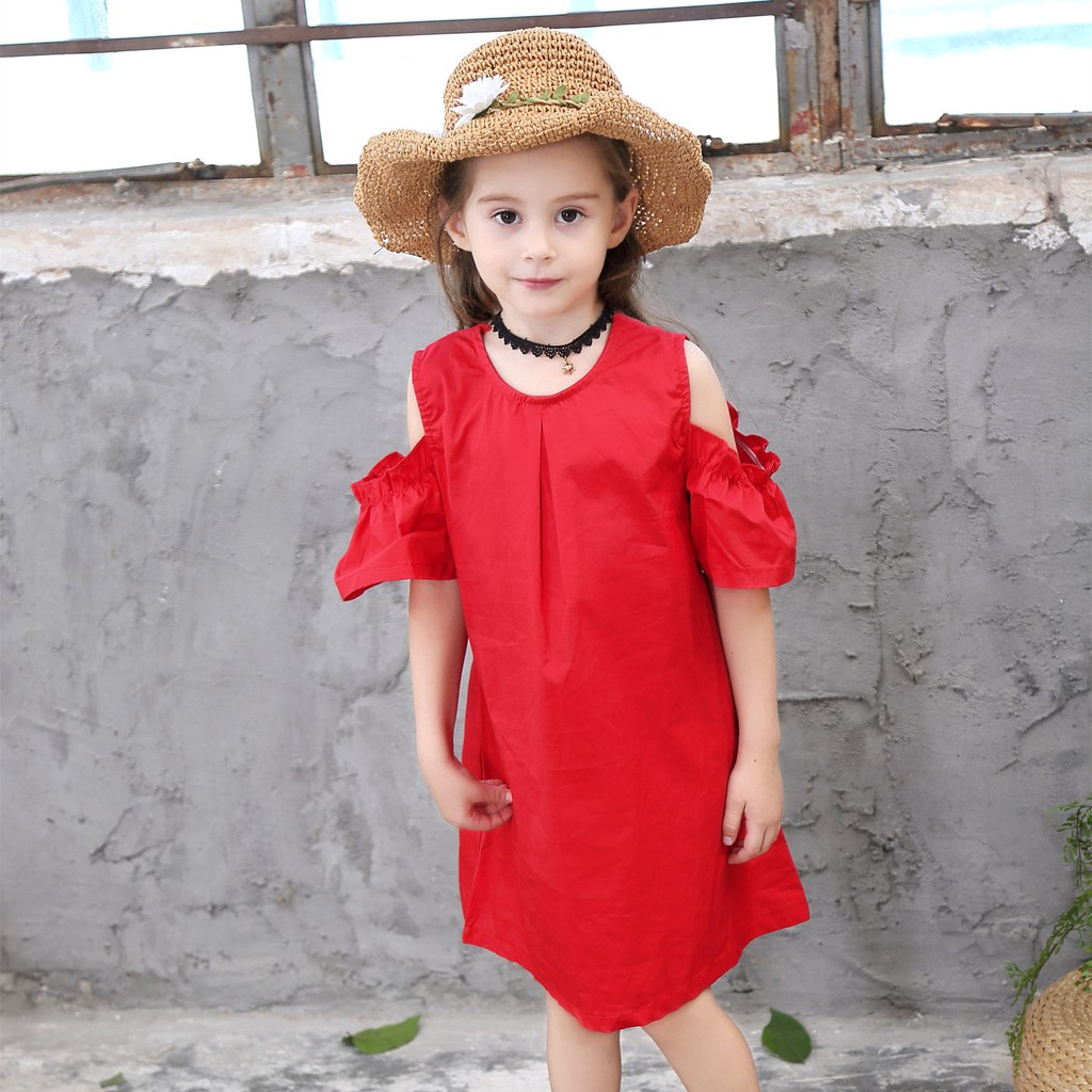 Đầm công chúa vải cotton cho bé 2-12 tuổi