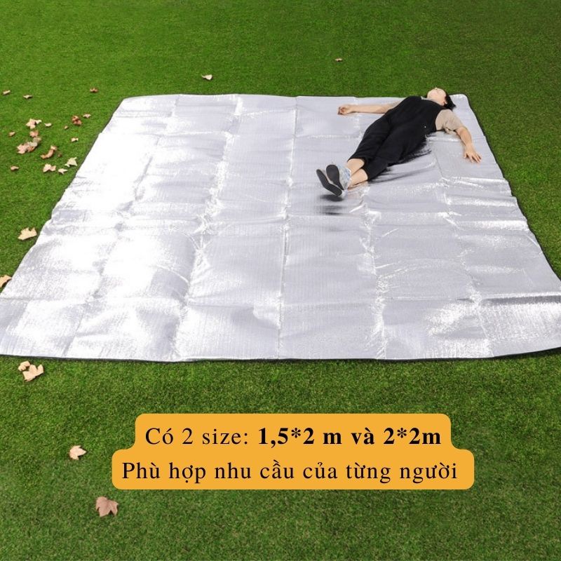 Tấm cách nhiệt lót lều dã ngoại cắm trại, Thảm trải du lịch tráng bạc siêu nhẹ không thấm nước
