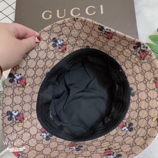 Mũ Bucket Thời Trang In Hình Chuột Mickey Cao Cấp