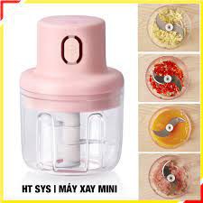 Máy Xay Mini Sạc Điện Xay Hành, Tỏi, Rau Củ Dung Tích 250ml