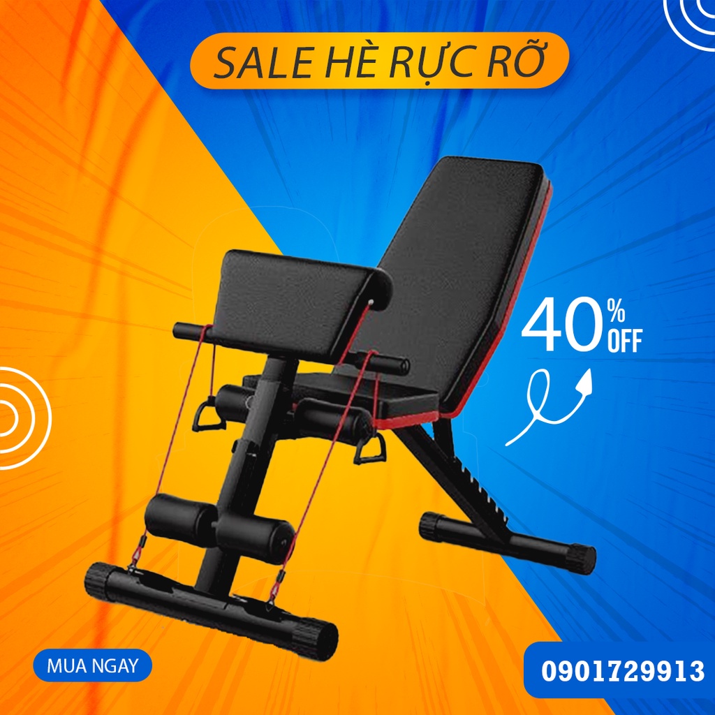 (SALE OFF) Ghế tập tạ đa năng điều chỉnh, tập cơ bụng, tập gym, tập thể dục tại nhà hiệu quả - Ghế đẩy tạ 4 trong 1