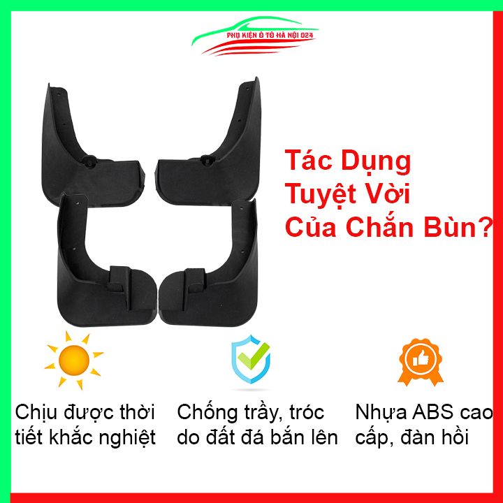Bộ 4 chắn bùn Vios 2019-2023 chuẩn theo xe