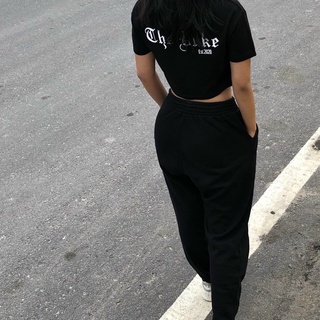 Áo croptop "DUKE" nữ 100%cotton
