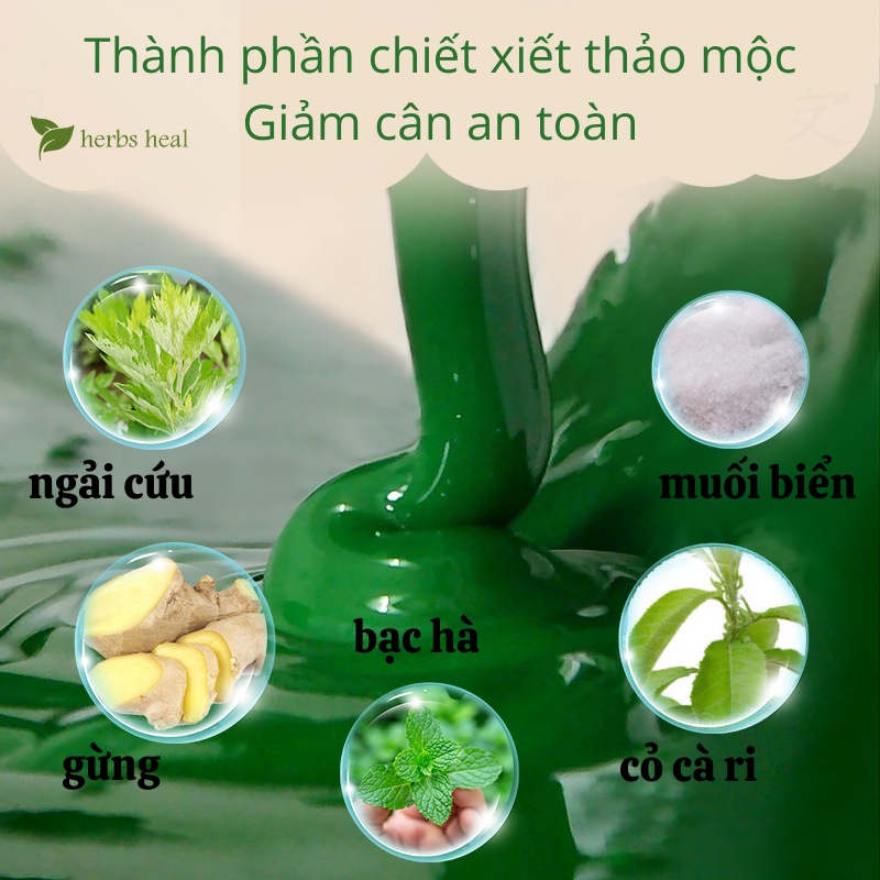 [Herbs heal] Hộp 12 miếng dán detox thải độc, đốt mỡ thừa, hỗ trợ giảm béo, thon gọn eo, bụng, đùi, bắp tay, bắp chân