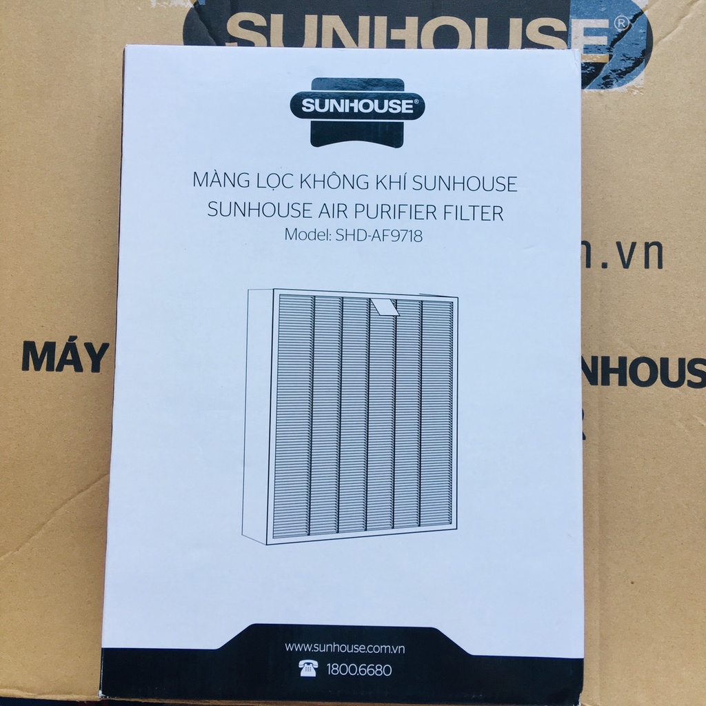 {HÀNG CHÍNH HÃNG} MÀNG LỌC KHÔNG KHÍ SUNHOUSE SHD-AF9718,MÀNG LỌC HEPA ĐA LỚP, LỌC SẠCH BỤI MỊN, KHÍ THẢI, TẠP CHẤT