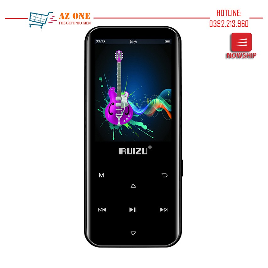 Máy Nghe Nhạc MP3 Màn Hình Cảm Ứng Bluetooth Ruizu D19 Bộ Nhớ Trong 16GB - Hàng Chính Hãng