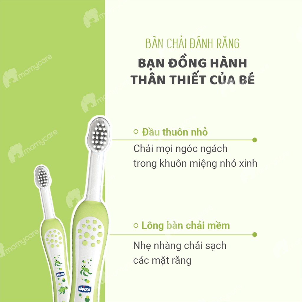 Bàn chải đánh răng cho bé Chicco nhiều họa tiết xinh xắn - MAMYCARE