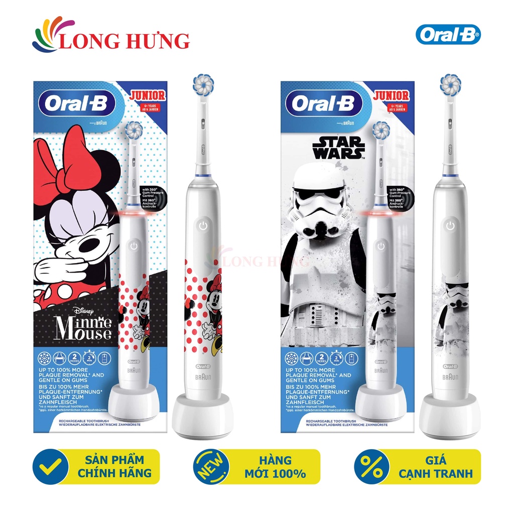 Bàn chải điện trẻ em Oral-B Pro 3 Junior - Hàng nhập khẩu