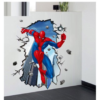 Decal người nhện 3D dán tường