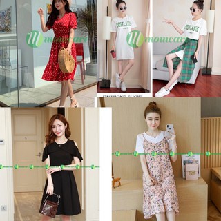 [Xả Hàng] Váy bầu đẹp công sở - Đầm sau sinh cho con bú ti Thời trang mùa hè Bigsize giá rẻ hàng QUẢNG CHÂU cao cấp