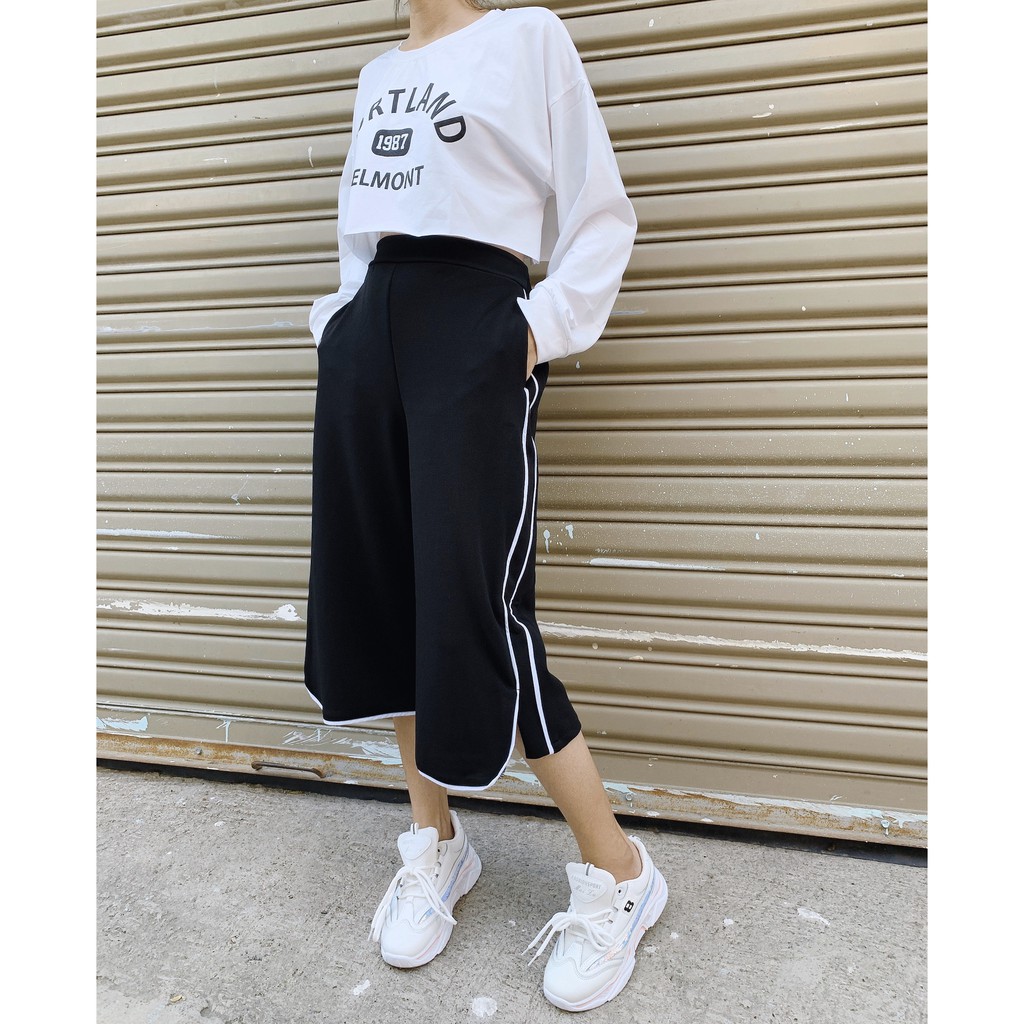 QUẦN LỬNG CULOTTES VIỀN TRẮNG