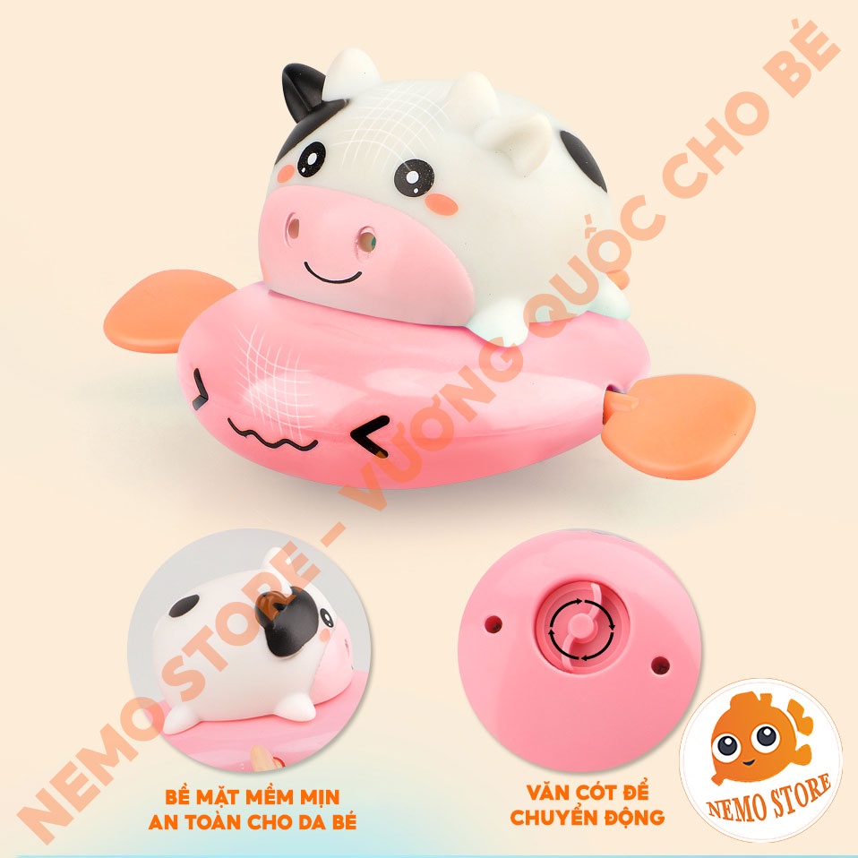 Đồ chơi nhà tắm cho bé bò chèo thuyền thả bồn tắm