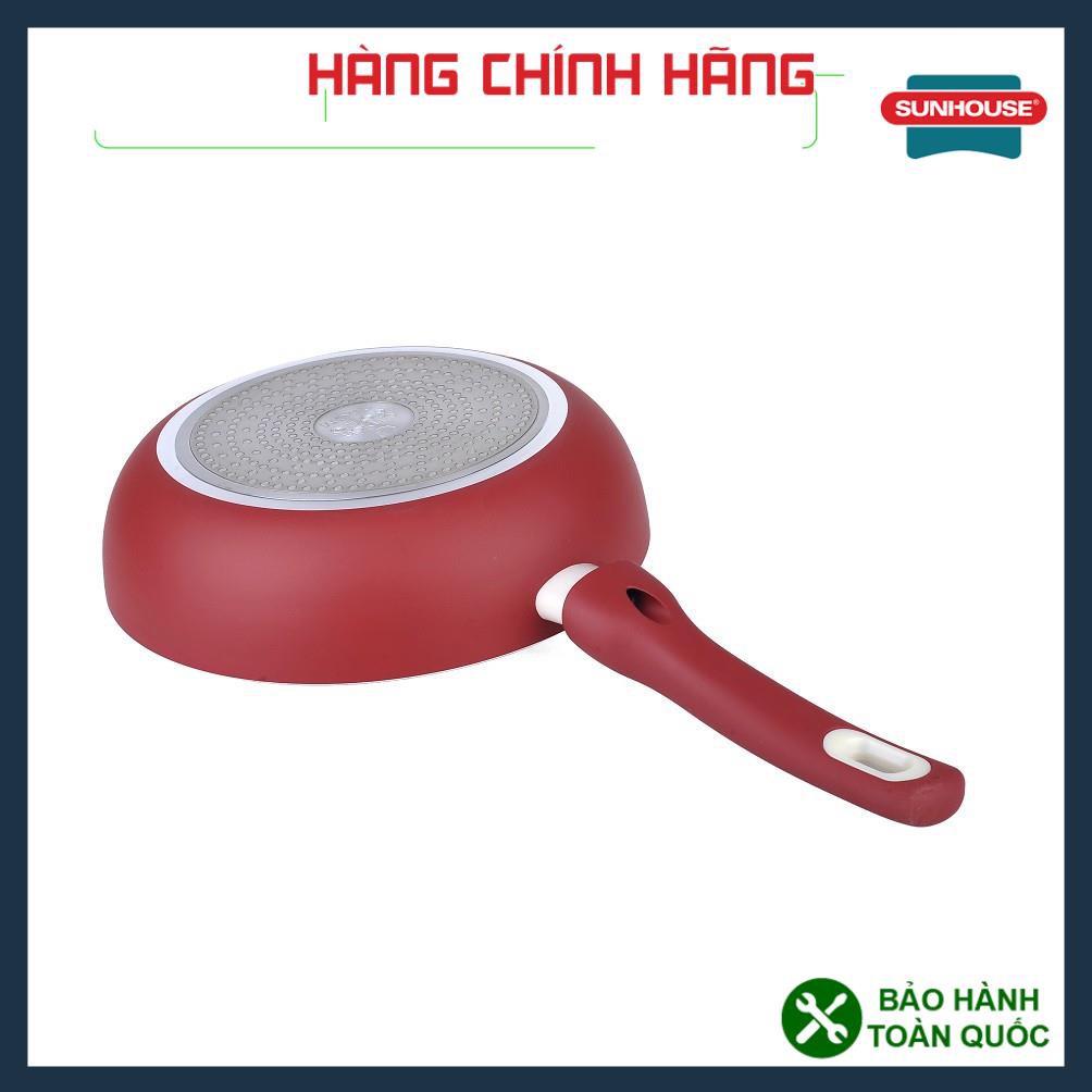 Chảo chống dính Elmich 20cm, chảo chống dính sâu lòng màu đỏ Elmich, dùng cho mọi loại bếp