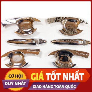 Bộ ốp tay, hõm xe Kia Cerato 2015 -2018, Kia K3 mạ crom cao cấp