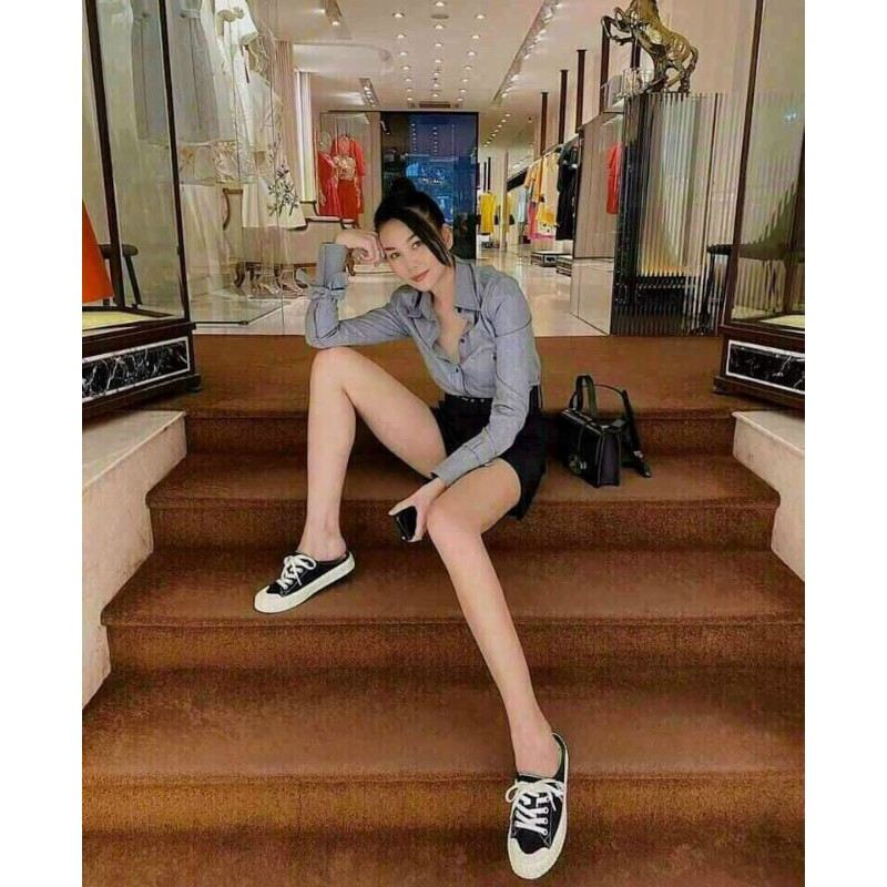 Guốc 5p Da Rắn Quai Chữ T Mềm Êm Fullbox Tag Hãng Cao Cấp