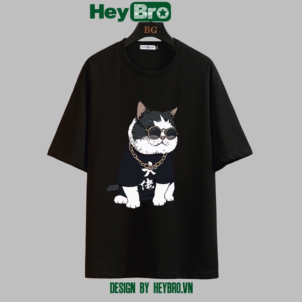 Áo thun unisex nam nữ tay lỡ form rộng Local Brand HEYBRO thế hệ genz BIG BOSS