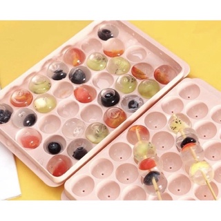 khay đá tròn 33 viên - khuôn làm thạch - khuôn làm đá