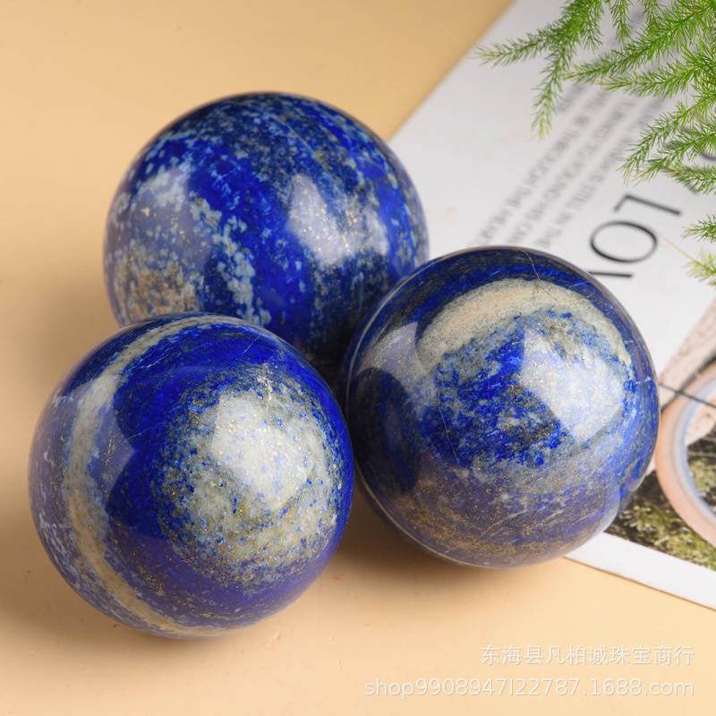 Quả Cầu Pha Lê Tự Nhiên lapis lazuli Đánh Bóng massage Khoáng Tinh Tế Trang Trí Nhà Cửa Bộ Sưu Tập Lưu Niệm