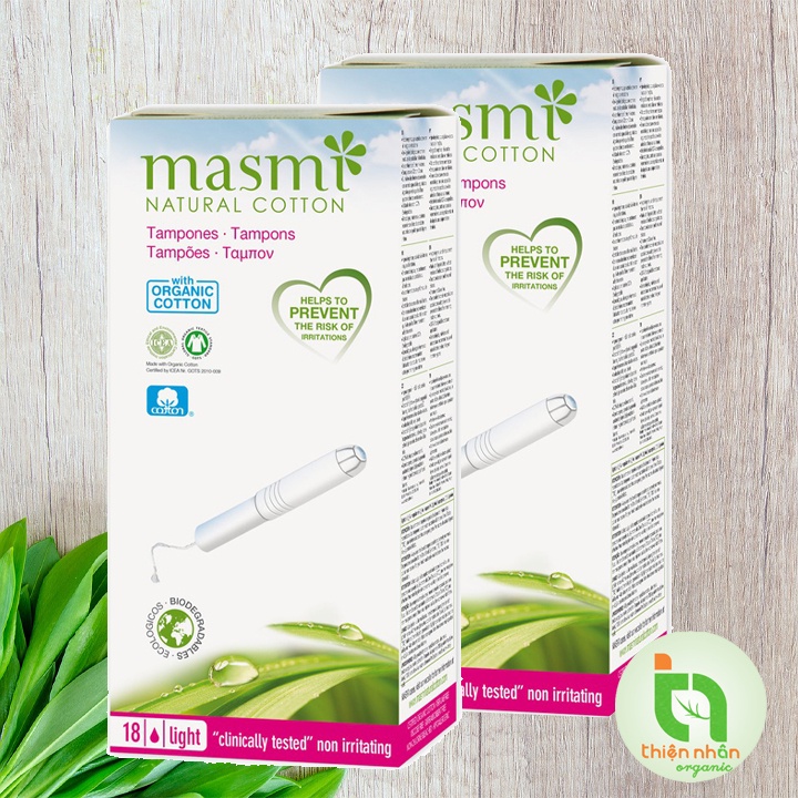 Combo 234 hộp Tampon có cần đẩy hữu cơ Masmi 1 giọt (18 miếng)