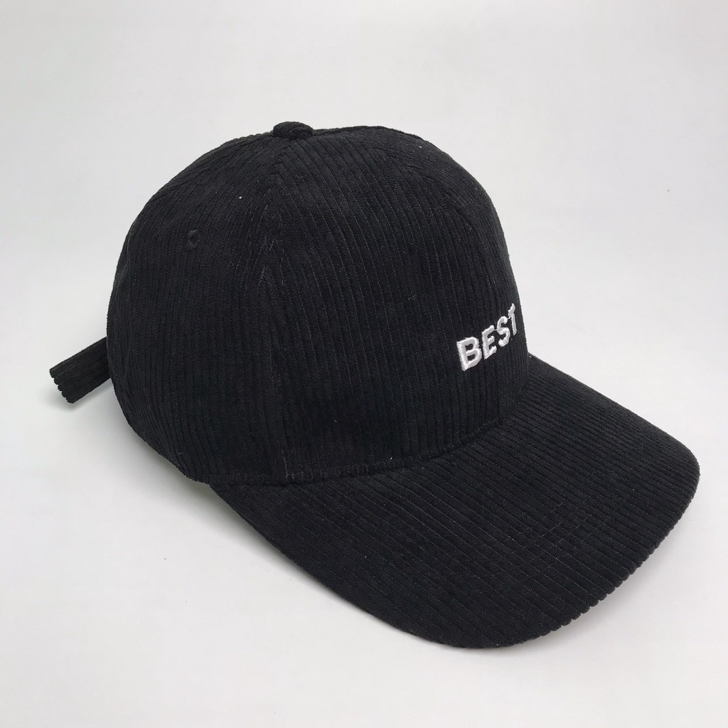 Mũ lưỡi trai ❤️ Nón kết thêu chữ BEST chất nhung tăm cao cấp form unisex nam nữ Mk15