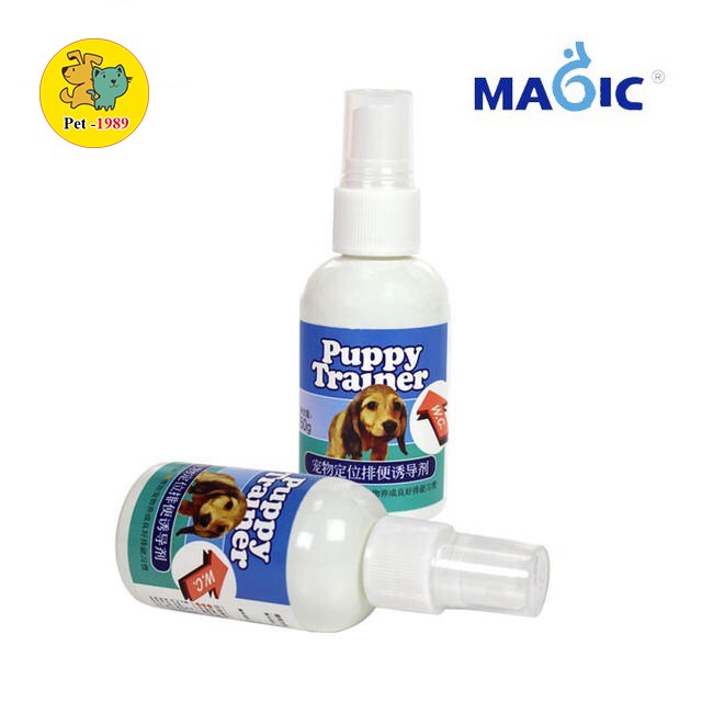 Dung dịch xịt hướng dẫn chó mèo đi vệ sinh đúng chỗ Magic Puppy Training - 50ml Pet-1989