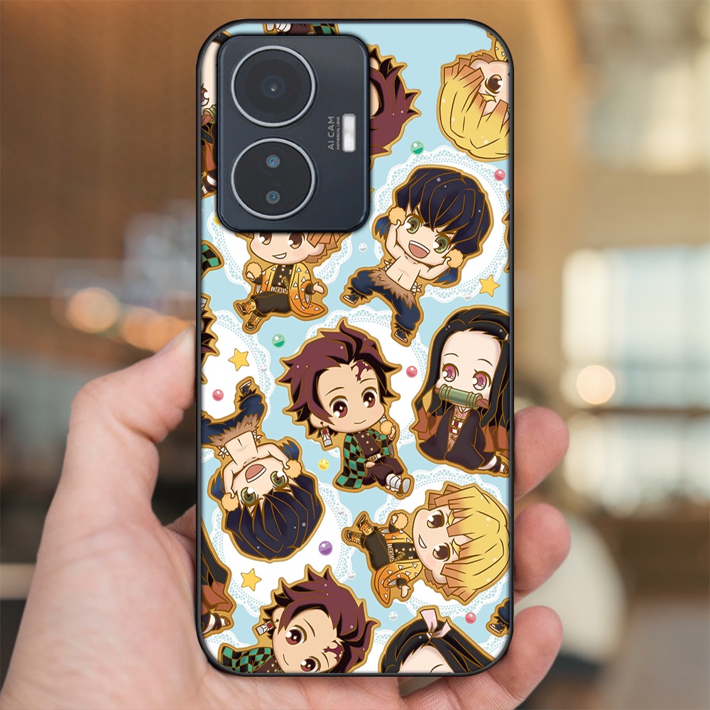 Ốp lưng Vivo Y55 2022 viền đen in hình Zenitsu Kimetsu no Yaiba