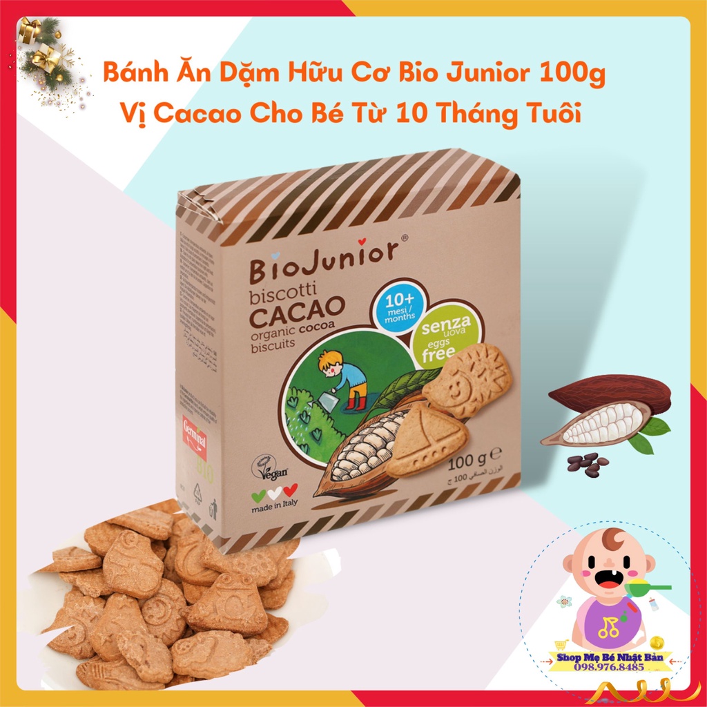 Bánh Ăn Dặm Hữu Cơ Bio Junior 100g - Bánh Organic Cho Bé Ăn Dặm Từ 7 - 10 Tháng Tuổi