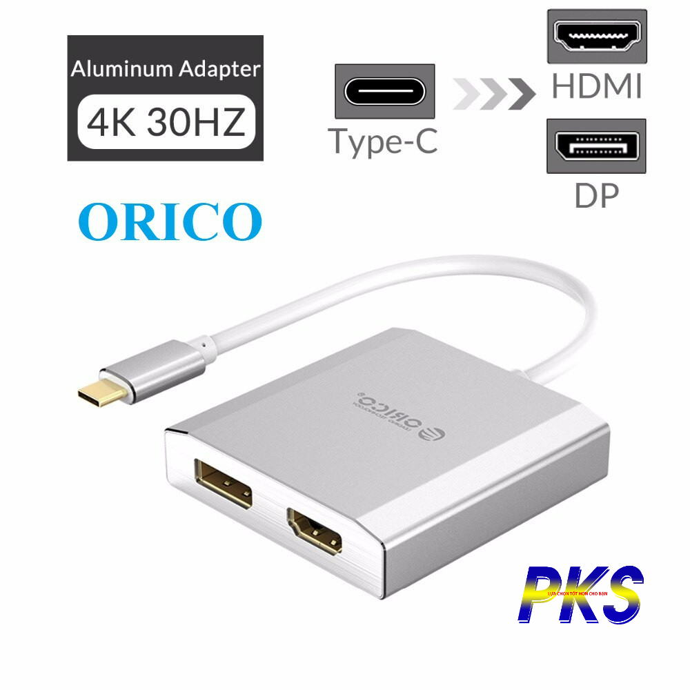 Cáp chuyển đổi USB Type C sang HDMI và Displayport Adapter cao cấp chính hãng ORICO XD-CFHD4