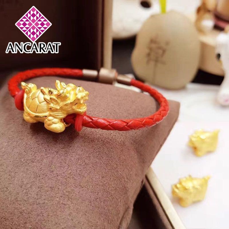Charm vàng Long Quy - Miễn phí tết vòng tay Handmade - ANCARAT - VTP01