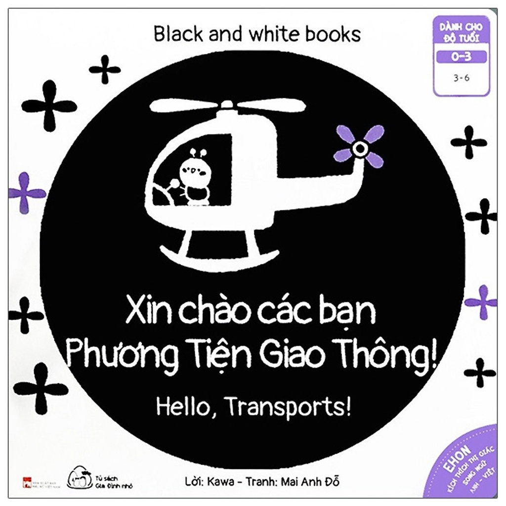 Sách Muki - Bộ 6 Cuốn Ehon Black And White Books - Xin Chào Các Bạn Động Vật
