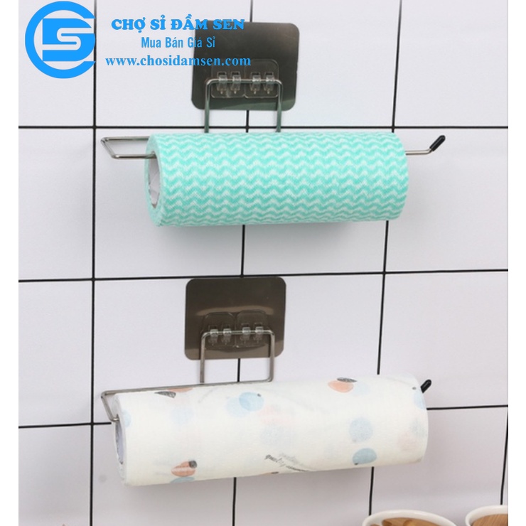 Thanh Móc Inox treo Cuộn giấy, Khăn lau bếp, Giấy vệ sinh dán tường chắc chắn. Thanh treo đồ dùng đa năng  G285-ThanhMoc