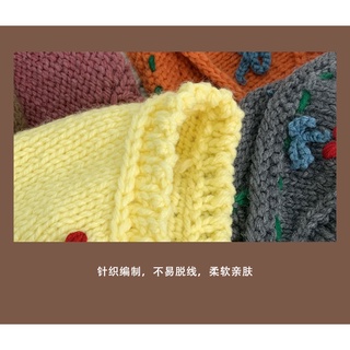 Mũ đan len thủ công cột dây cho nữ 